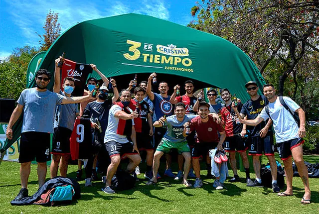 Carpa iglú en un evento deportivo